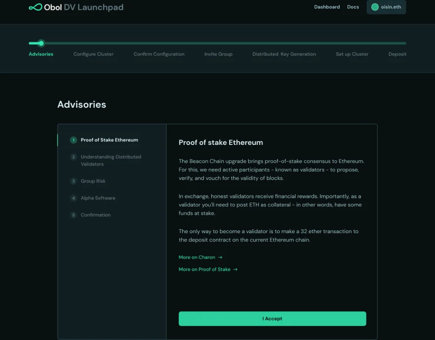 Obol Distributed Validator Launchpad